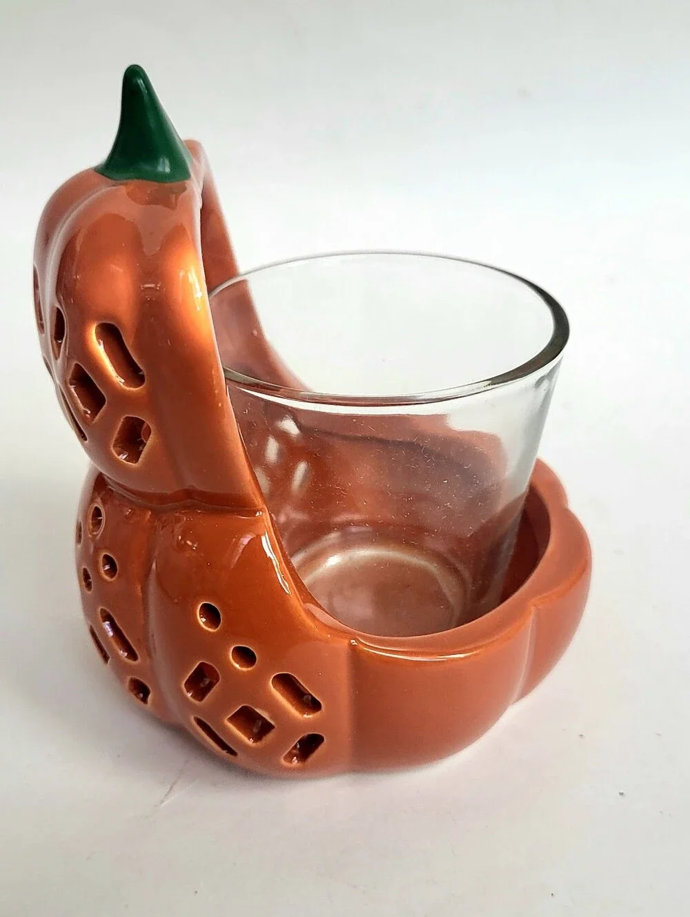 Yankee Candle Ceramic Pierced Pumpkin Votive/Tealight Holder